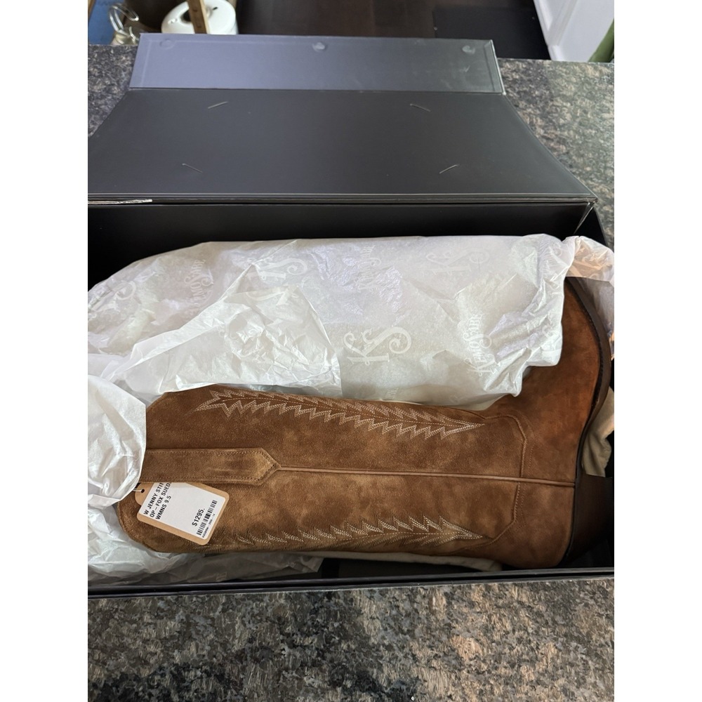 KEMO SABE GRIT COGNAC FOX SUEDE JENNY$1295 NWB Sz 9.5 Ladies Cowboy Boots - Picture 14 of 16